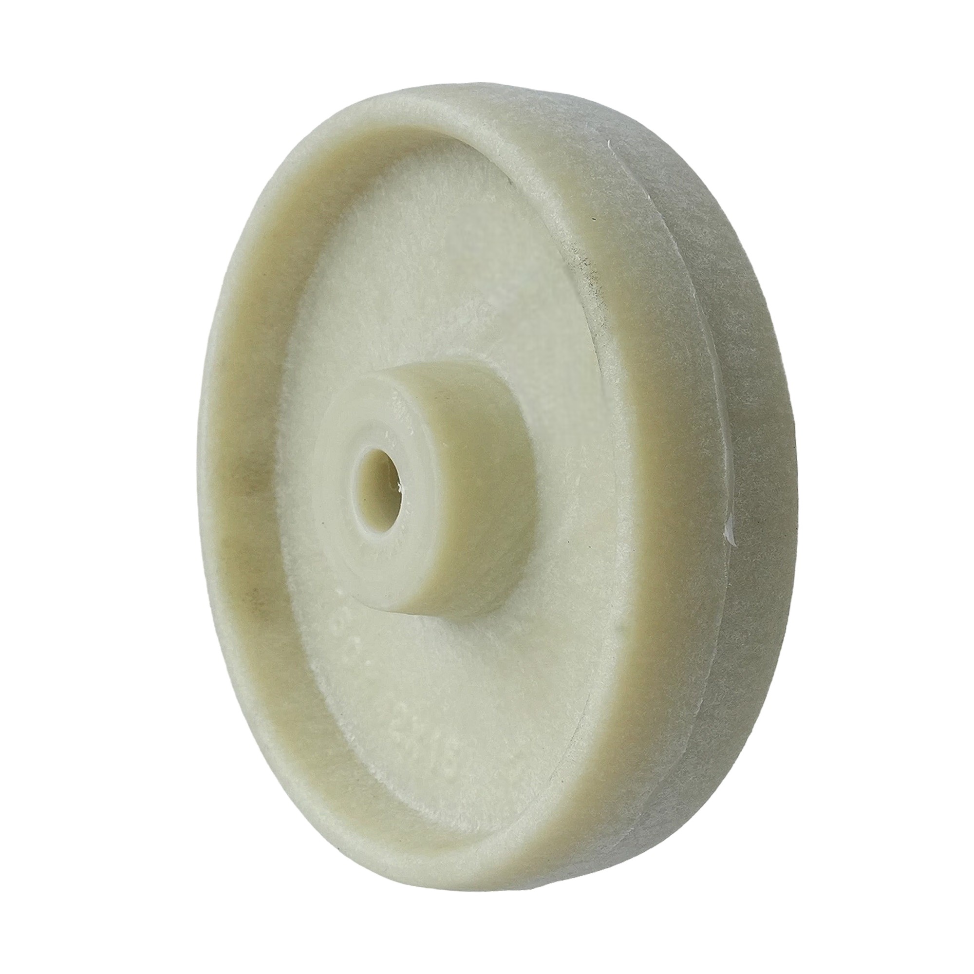 160x42x16-HT - Колесо для колбасных рам, тележек для фарша - чебурашек  (полиамид белый, до 170°С)