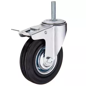 SCtb 42 - Промышленное колесо 100 мм (болт, поворотн., тормоз, черн. рез., роликоподш.)