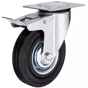 SCb 85 - Промышленное колесо 250 мм (площадка, поворотн., тормоз, черн. рез., роликоподш.)