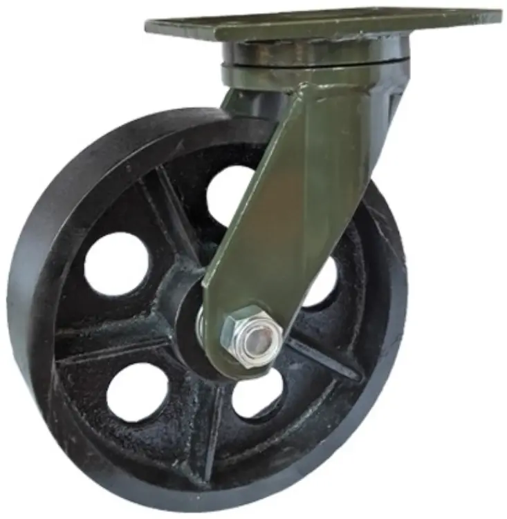 SHs63 - Сверхбольшегрузное стальное колесо без резины 150мм, 1000 кг (поворотн., двойной шарикоподш.)