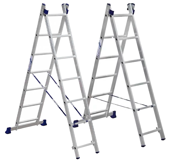 Лестница двухсекционная 150 кг, 4.78 м, 2х10 ст. (сер. - 210/5210)