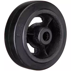D 54 - Большегрузное чугунное колесо без крепления 125 мм (черн. рез., роликоподш.)